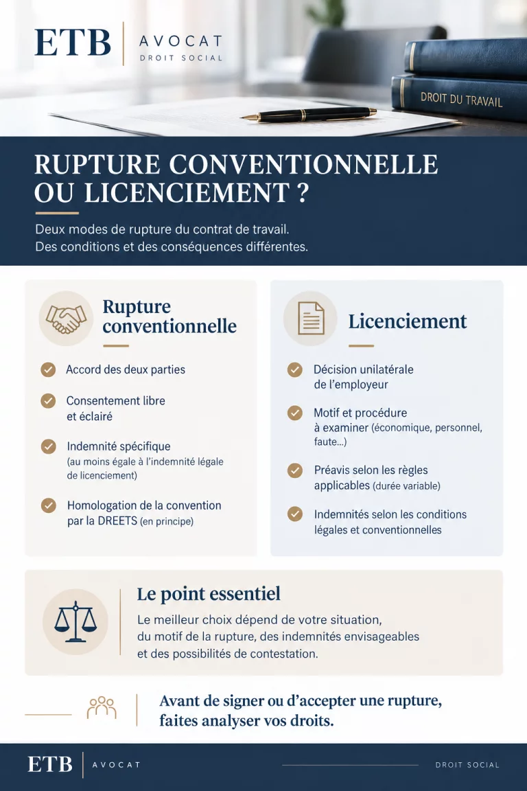 licenciement ou rupture conventionnelle